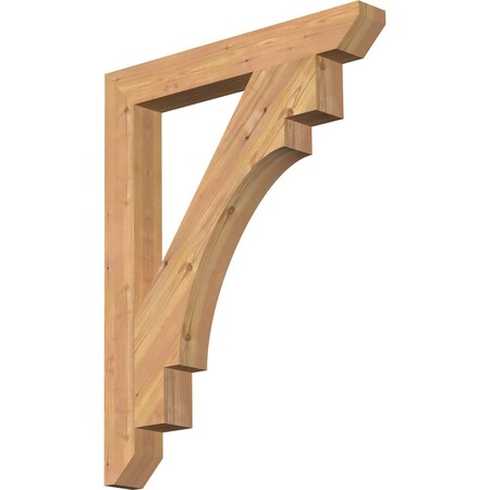 Ekena Millwork Merced Slat Smooth Bracket, Western Red Cedar, 3 1/2"W x 28"D x 36"H BKT04X28X36MRC06SWR